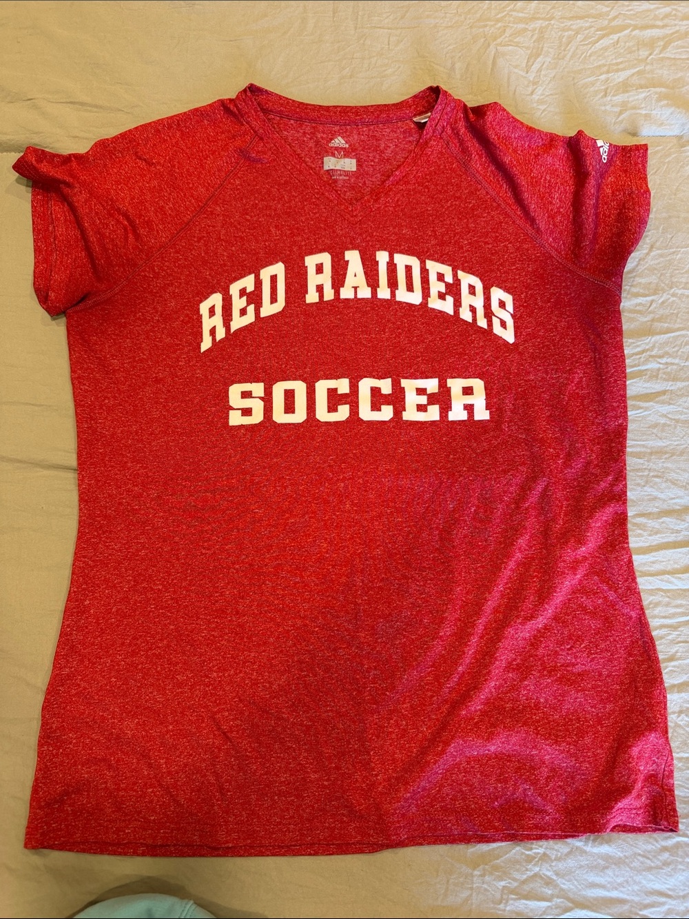 adidas Red 'Red Raiders Soccer' Short Sleeve Tee